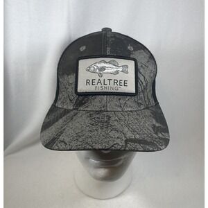 Realtree Fishing Wav3 charcoal mesh trucker style hat/cap snapback adjustable